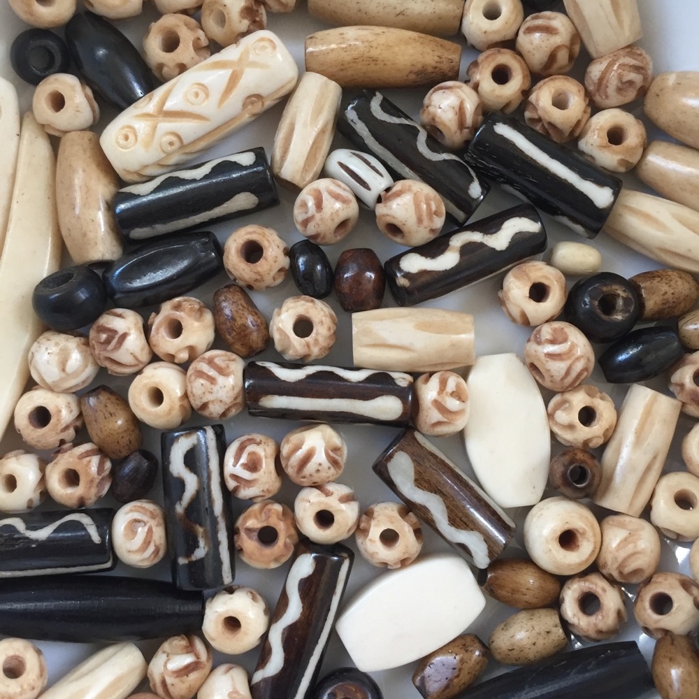 Assorted Bone Beads - Picture 2 of 6
